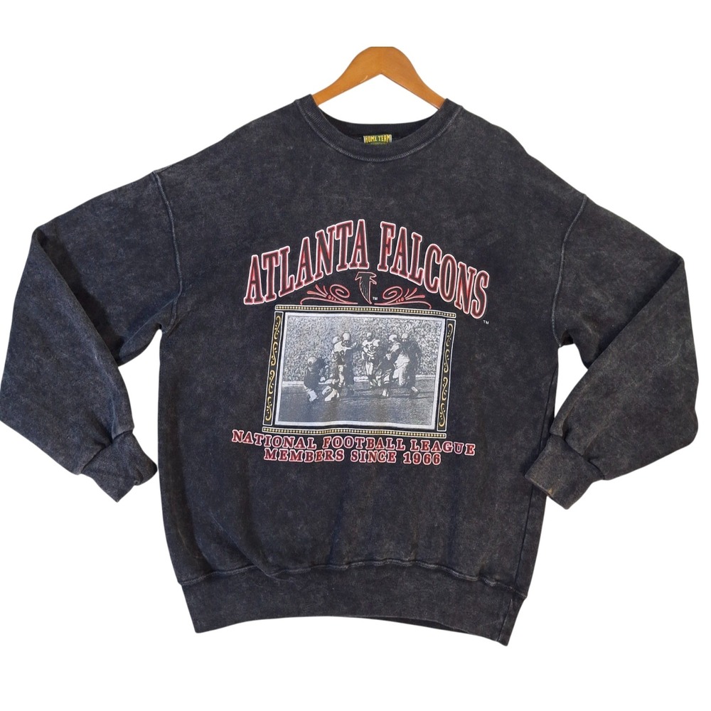 VTG Atlanta Falcons Sweatshirt NFL Football Home Team Advantage Men's L Made USA